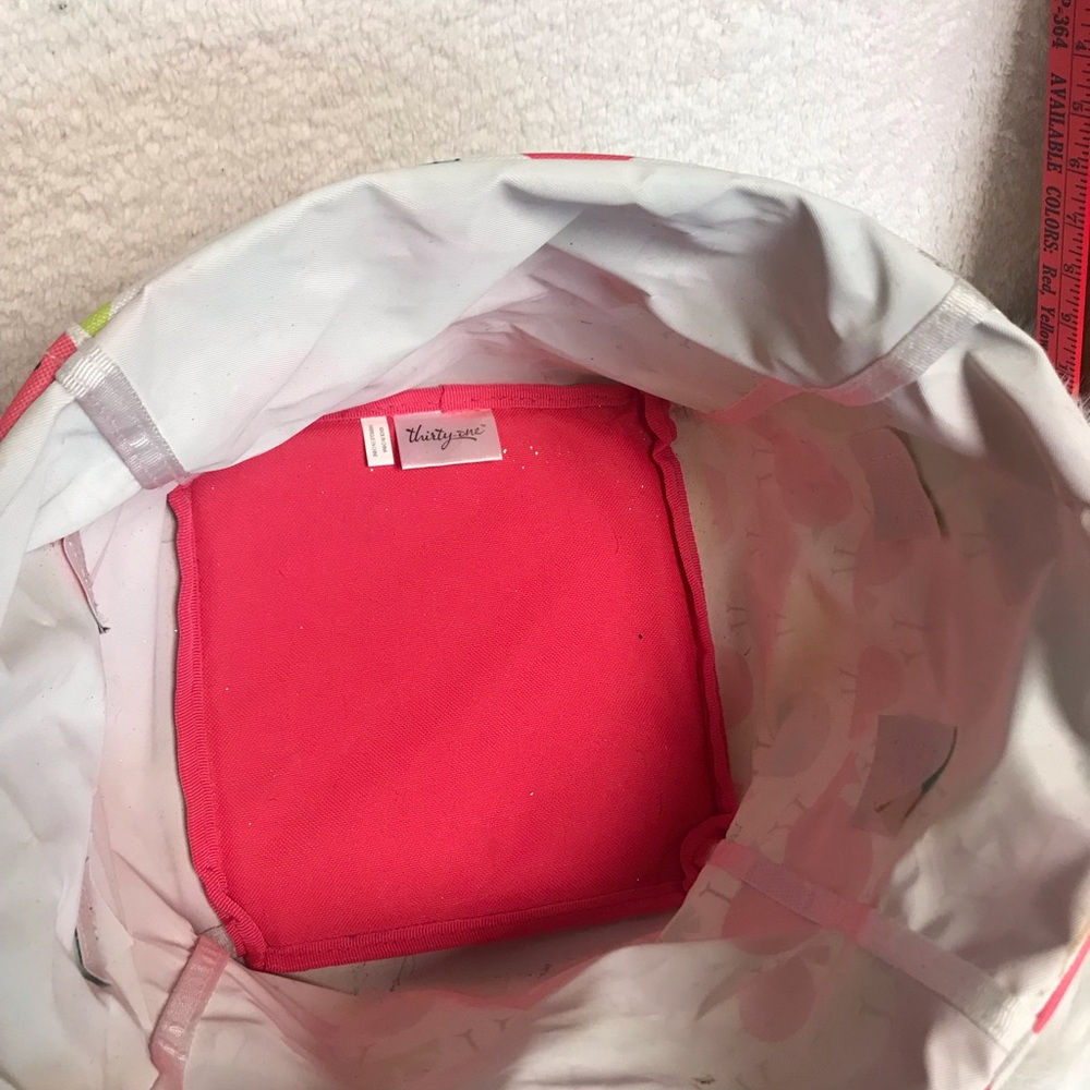 thirty-one Pink & Teal Bird Print Fabric Storage Bin - Picture 4 of 5